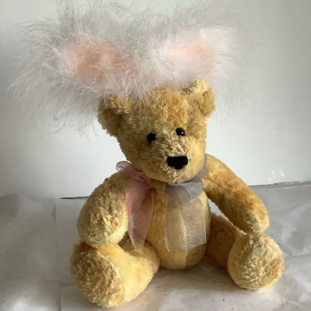 Laurel’s Attic bunny ears bear plush 12” excellent‎ condition